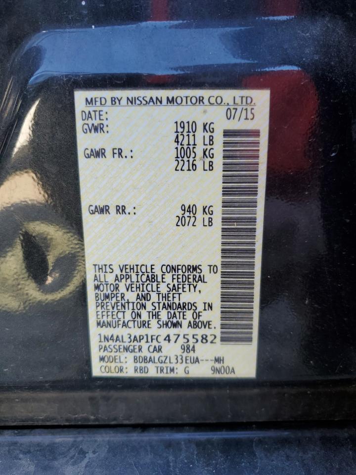 1N4AL3AP1FC475582 2015 Nissan Altima 2.5