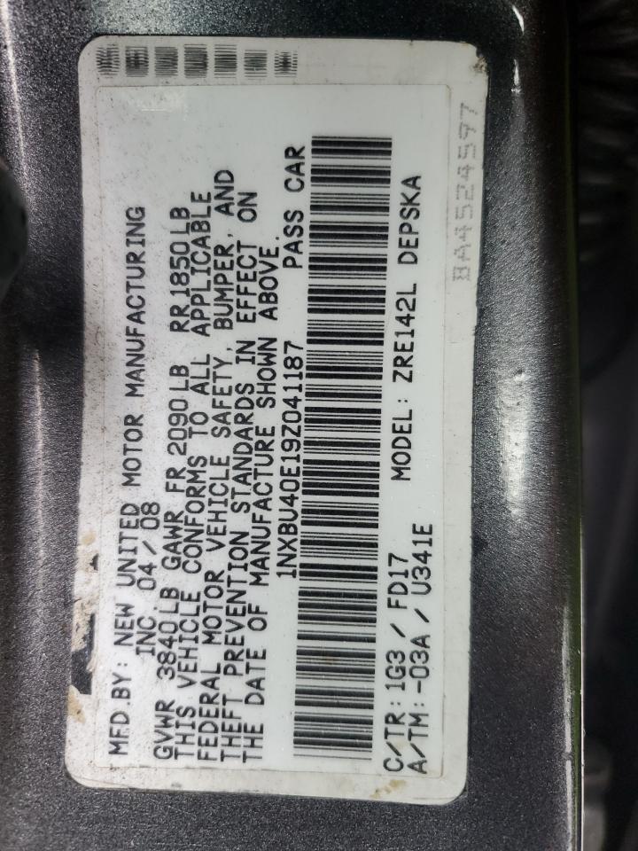 1NXBU40E19Z041187 2009 Toyota Corolla Base