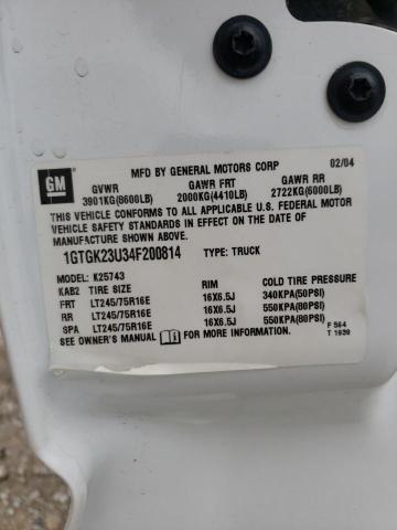 2004 GMC Sierra K2500 Crew Cab VIN: 1GTGK23U34F200814 Lot: 55281094