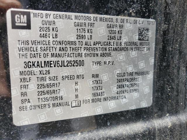 2018 GMC Terrain Sle VIN: 3GKALMEV6JL252500 Lot: 54581104