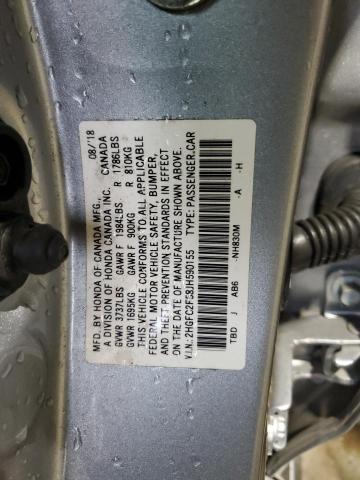 2018 Honda Civic Lx VIN: 2HGFC2F58JH590155 Lot: 53214844