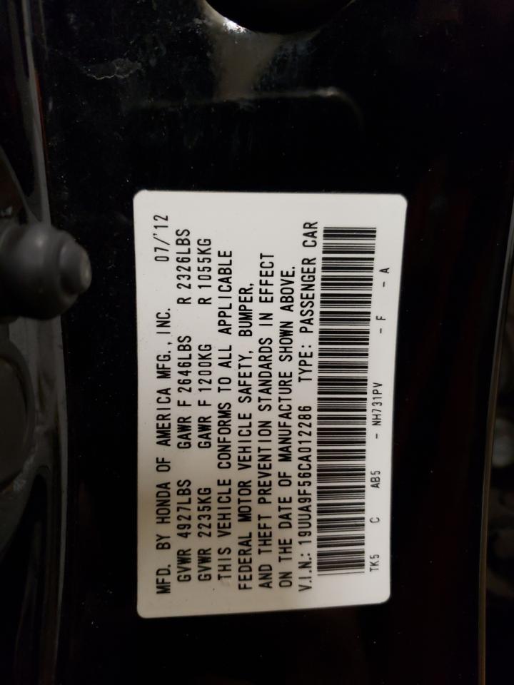 19UUA9F56CA012286 2012 Acura Tl