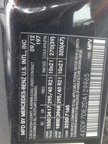 2013 Mercedes-Benz Gl 550 4Matic VIN: 4JGDF7DE2DA129965 Lot: 54913304