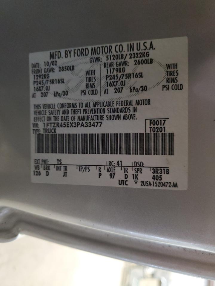 1FTZR45EX3PA33477 2003 Ford Ranger Super Cab