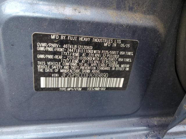 2015 Subaru Xv Crosstrek 2.0I Hybrid VIN: JF2GPBCC0FH289890 Lot: 54228334