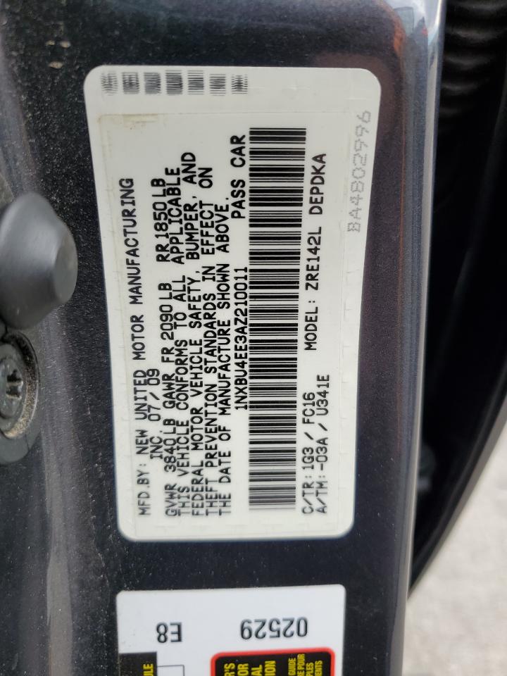 1NXBU4EE3AZ210011 2010 Toyota Corolla Base