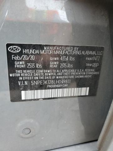 2020 Hyundai Sonata Sel Plus VIN: 5NPEJ4J28LH039811 Lot: 56194094