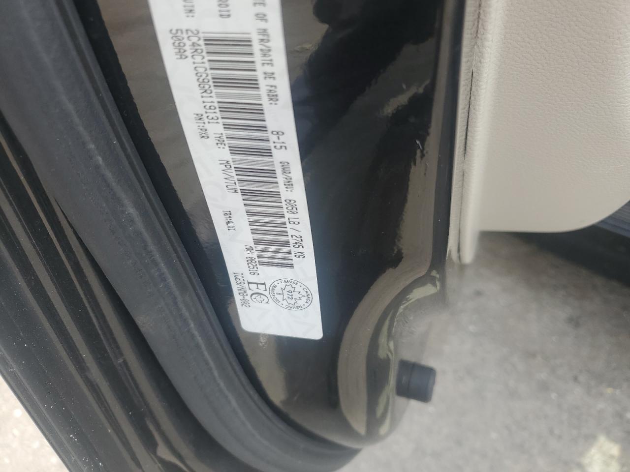 2C4RC1CG9GR119131 2016 Chrysler Town & Country Touring L