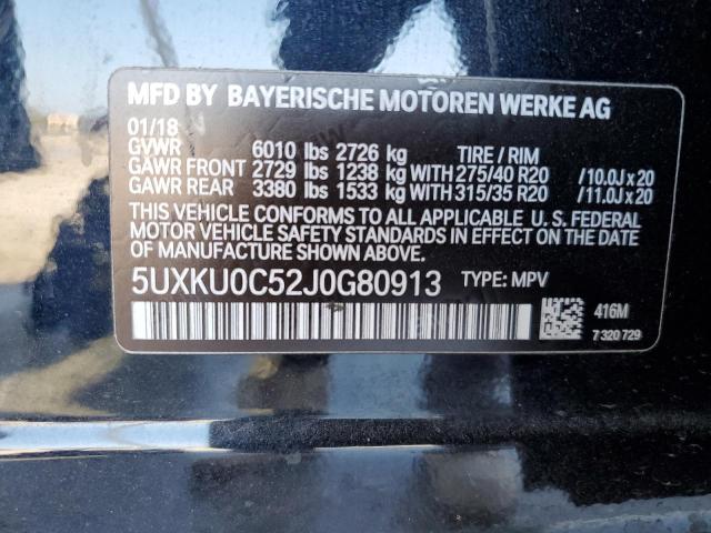 VIN 5UXKU0C52J0G80913 2018 BMW X6, Sdrive35I no.14