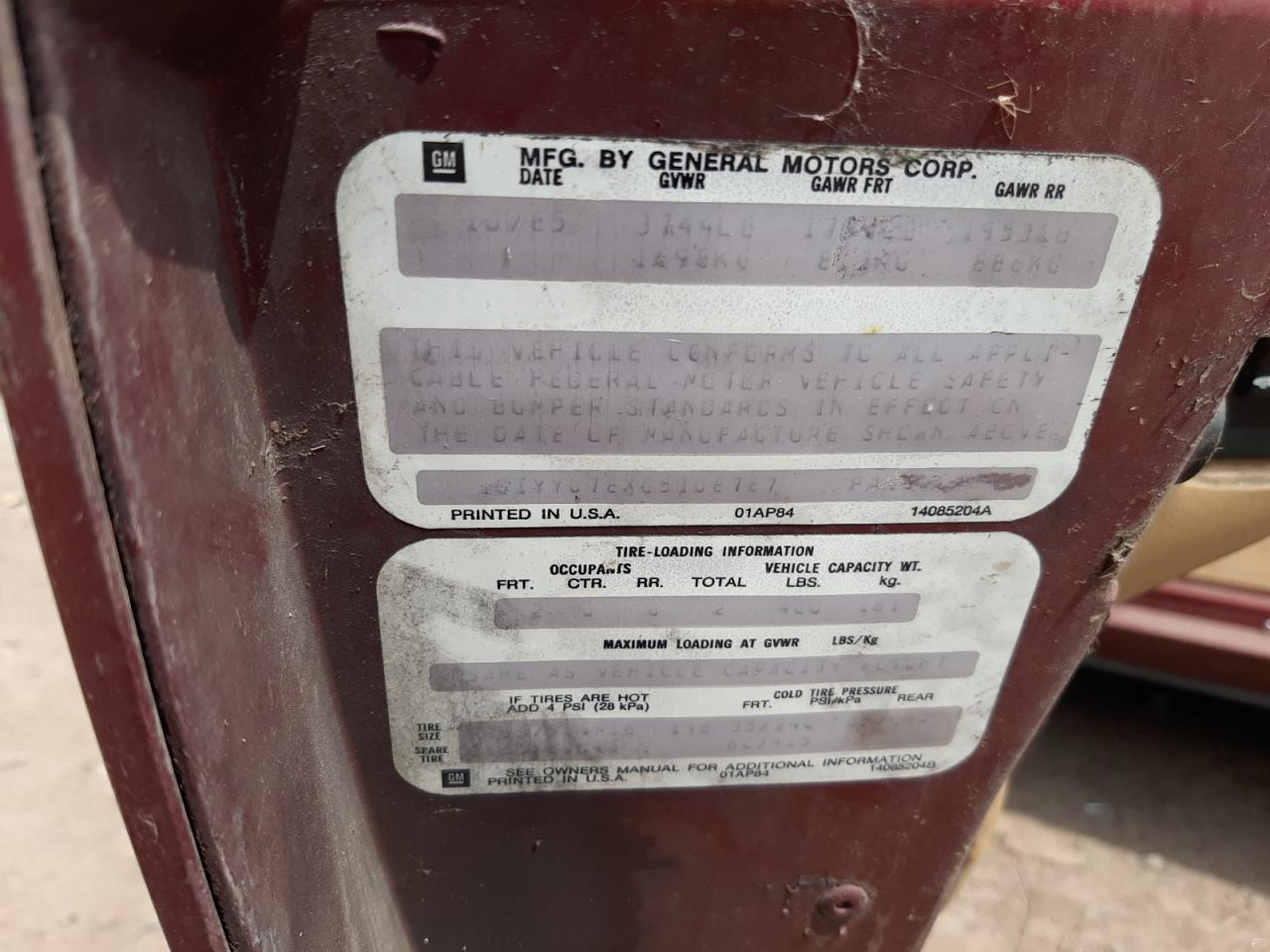 1G1YY078XG5108767 1986 Chevrolet Corvette