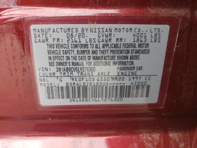 2020 Nissan Sentra Sv VIN: 3N1AB8CV6LY276300 Lot: 53067974