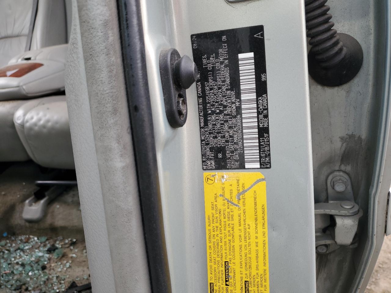 2T2HA31U04C036894 2004 Lexus Rx 330