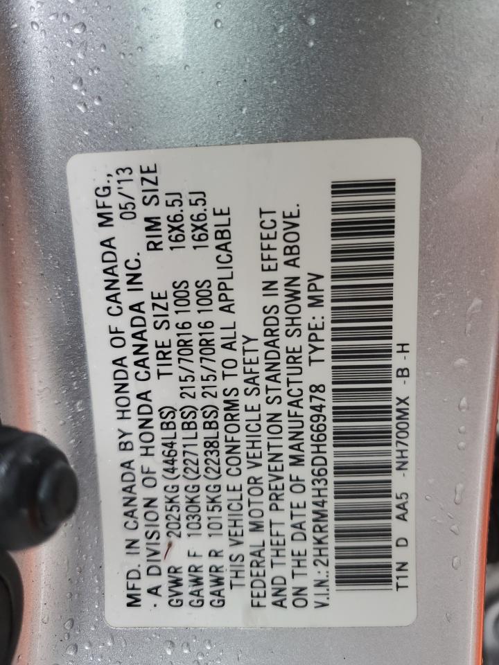 2HKRM4H36DH669478 2013 Honda Cr-V Lx