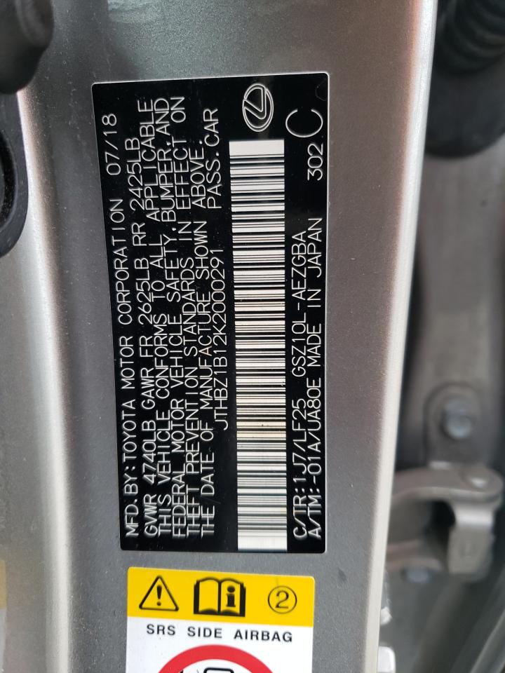 JTHBZ1B12K2000291 2019 Lexus Es 350