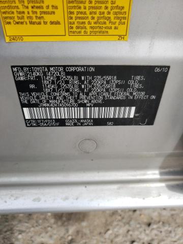 2010 Toyota Rav4 Sport VIN: JTMRK4DV7A5096700 Lot: 55125124