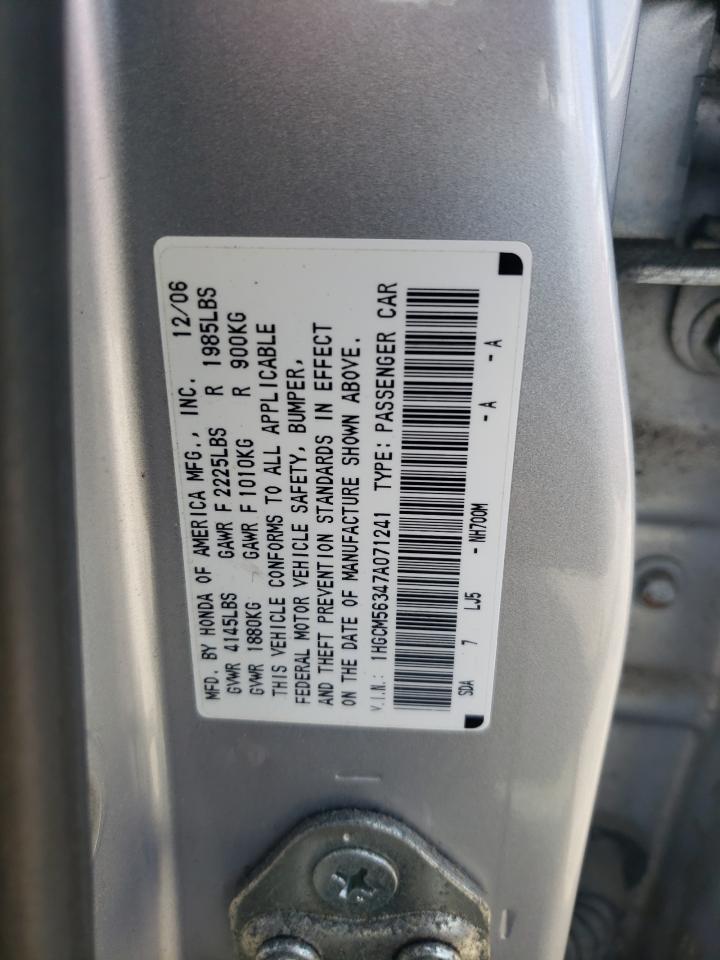 1HGCM56347A071241 2007 Honda Accord Se