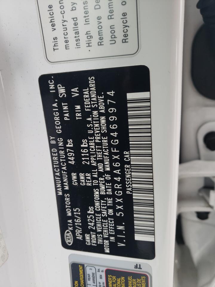 5XXGR4A6XFG469974 2015 Kia Optima Sx