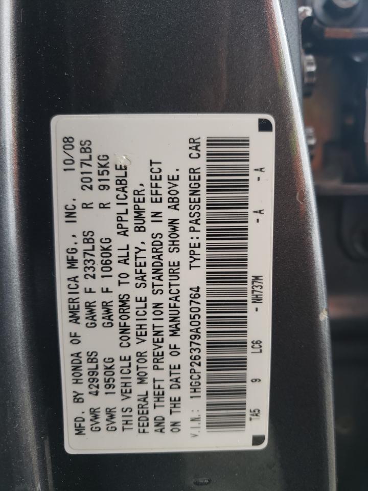 1HGCP26379A050764 2009 Honda Accord Lx