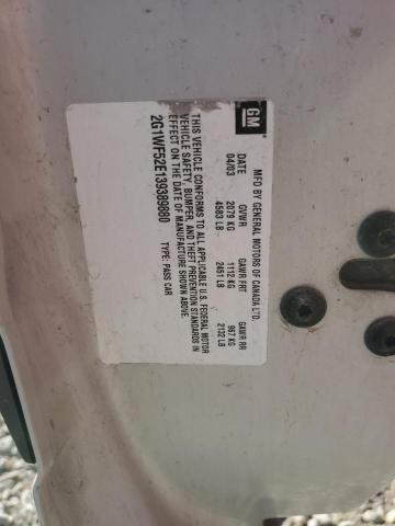 2003 Chevrolet Impala VIN: 2G1WF52E139389880 Lot: 56333904