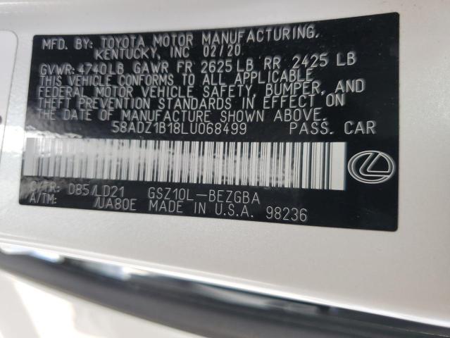 2020 Lexus Es 350 VIN: 58ADZ1B18LU068499 Lot: 53828224