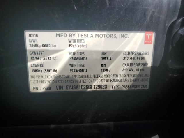 5YJSA1E26GF129023 2016 TESLA MODEL S - Image 12