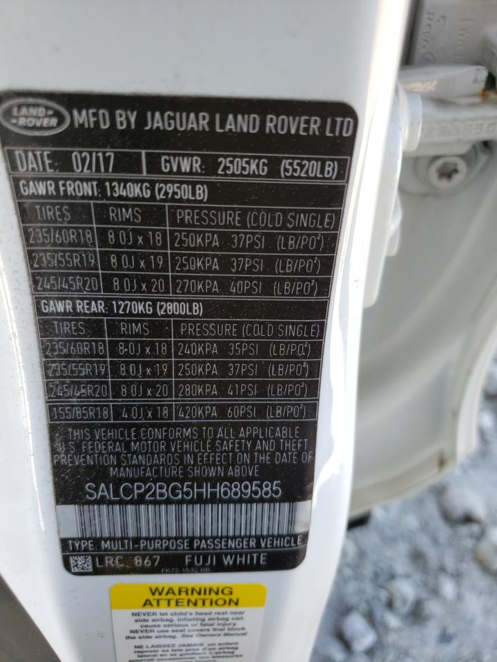 SALCP2BG5HH689585 2017 Land Rover Discovery Sport Se