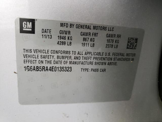 2014 Cadillac Ats Luxury VIN: 1G6AB5RA4E0135323 Lot: 57226554