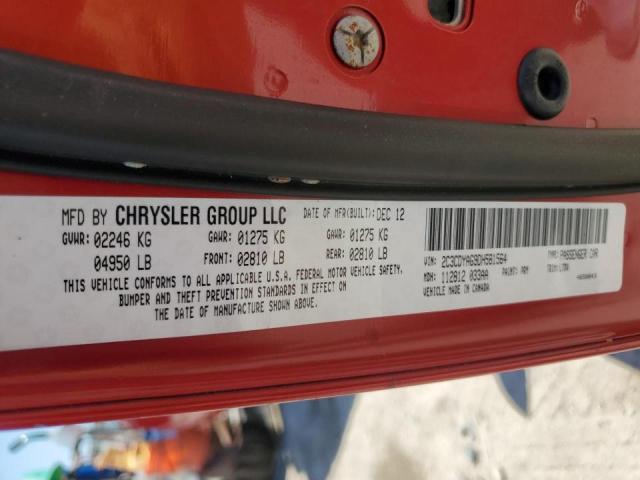 2013 Dodge Challenger Sxt VIN: 2C3CDYAG9DH581564 Lot: 56915604