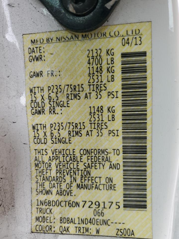 1N6BD0CT6DN729175 2013 Nissan Frontier S