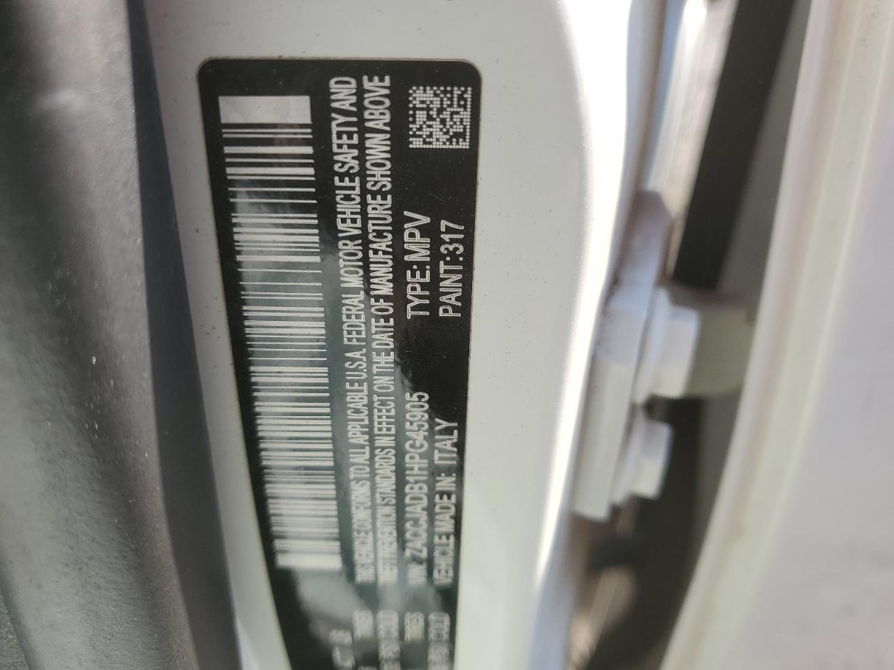 ZACCJADB1HPG45905 2017 Jeep Renegade Limited