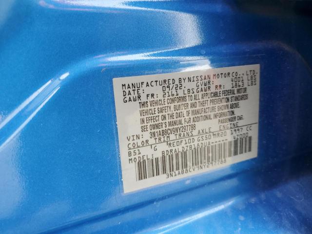 2022 Nissan Sentra Sv VIN: 3N1AB8CV9NY297788 Lot: 56048114