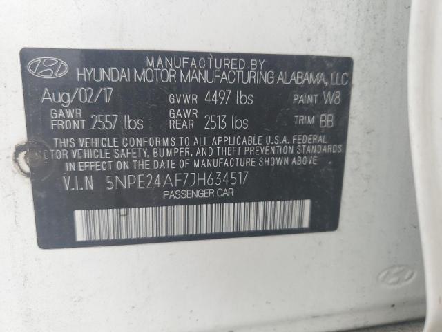 2018 Hyundai Sonata Se VIN: 5NPE24AF7JH634517 Lot: 54921764