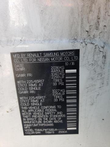 2017 Nissan Rogue S VIN: KNMAT2MT7HP513485 Lot: 56040834