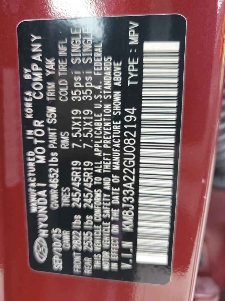 KM8J33A22GU082194 2016 Hyundai Tucson Limited