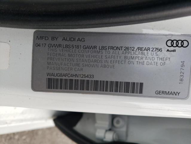 2017 AUDI A6 PREMIUM - WAUG8AFC4HN125433