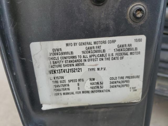 2001 Chevrolet Tahoe K1500 VIN: 1GNEK13T41J152121 Lot: 54075054