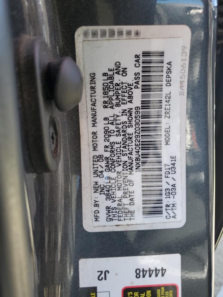 1NXBU40E29Z030599 2009 Toyota Corolla Base