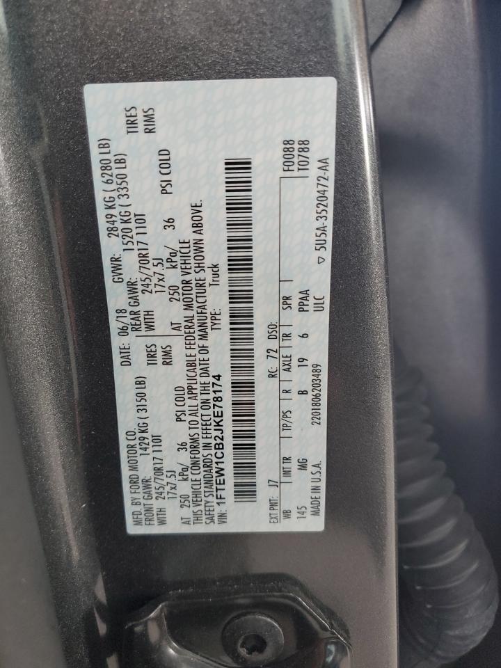 1FTEW1CB2JKE78174 2018 Ford F150 Supercrew