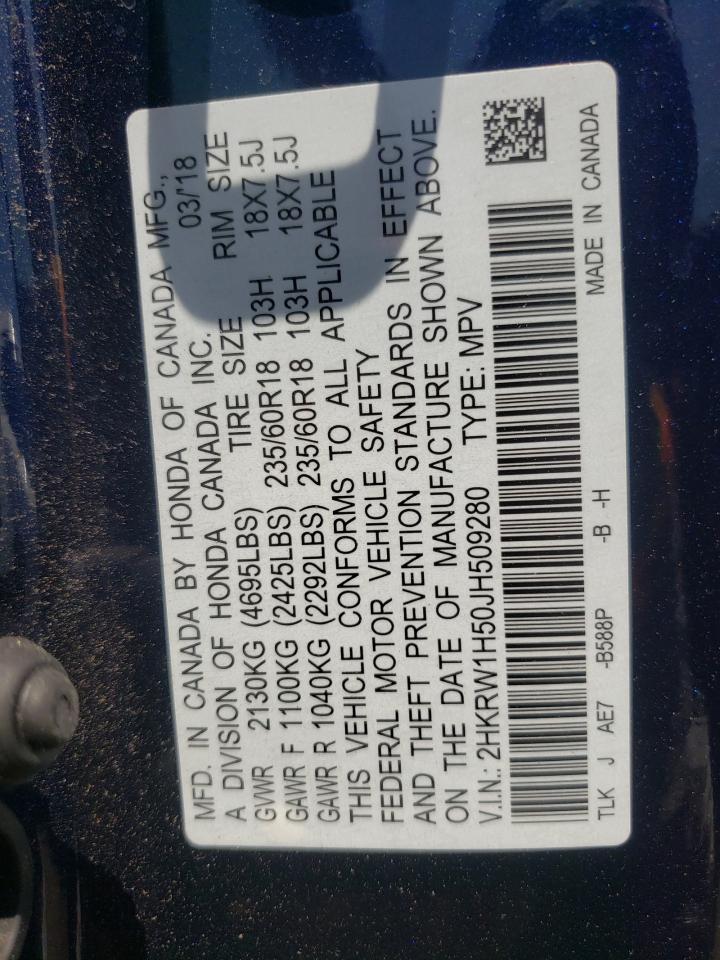 2HKRW1H50JH509280 2018 Honda Cr-V Ex