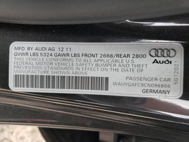 2012 Audi A7 Premium Plus VIN: WAUYGAFC9CN096866 Lot: 54211354
