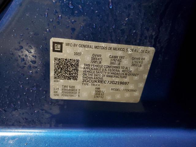 2018 Chevrolet Silverado K1500 Lt VIN: 3GCUKREC7JG219697 Lot: 53841904