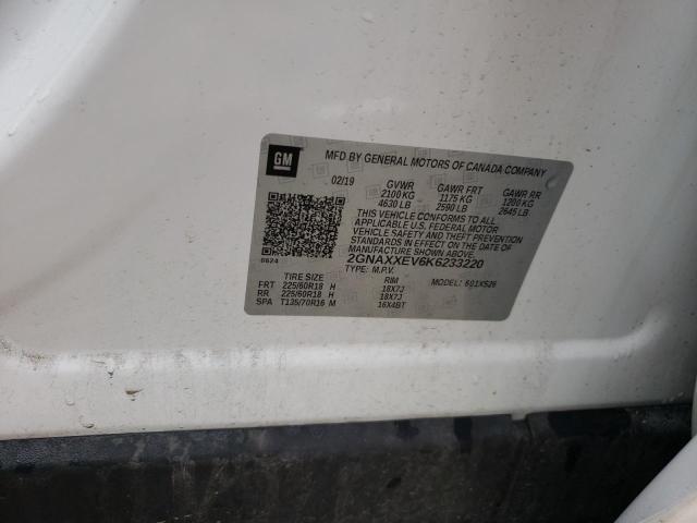 2019 Chevrolet Equinox Premier VIN: 2GNAXXEV6K6233220 Lot: 56300994