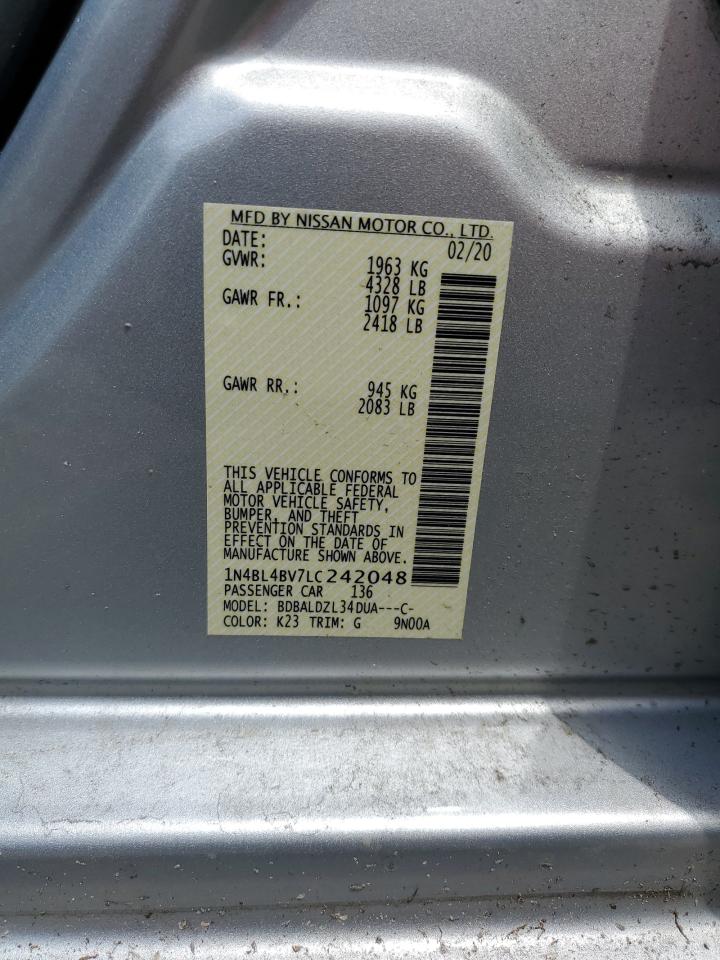 1N4BL4BV7LC242048 2020 Nissan Altima S