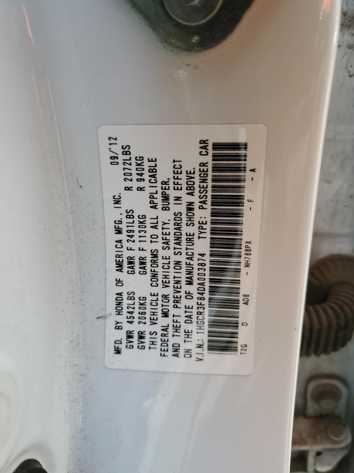 2013 Honda Accord Exl vin: 1HGCR3F84DA003874