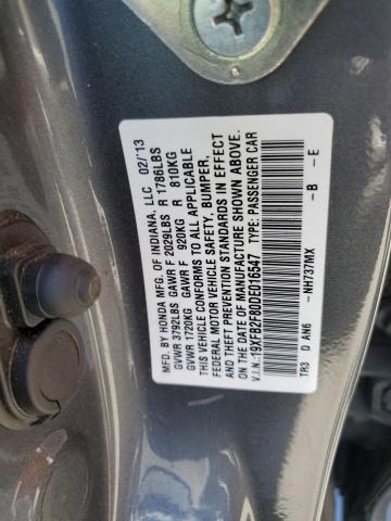 2013 Honda Civic Ex VIN: 19XFB2F80DE016547 Lot: 56691734