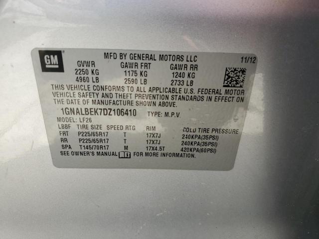 2013 Chevrolet Equinox Ls VIN: 1GNALBEK7DZ106410 Lot: 55372474