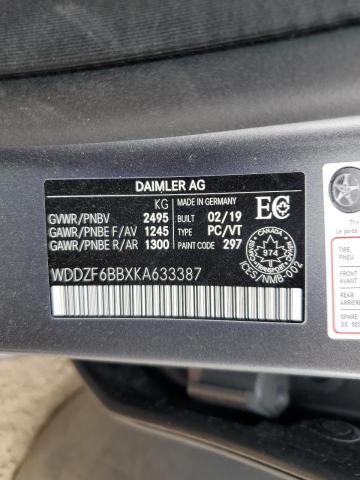 2019 Mercedes-Benz E Amg 53 4Matic VIN: WDDZF6BBXKA633387 Lot: 54788594