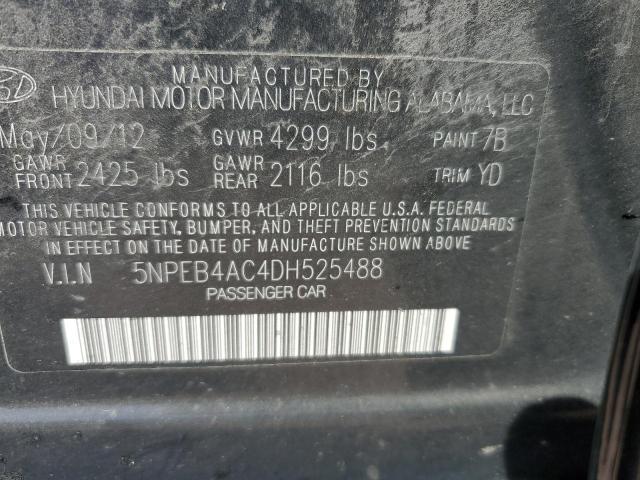 2013 Hyundai Sonata Gls VIN: 5NPEB4AC4DH525488 Lot: 53384764