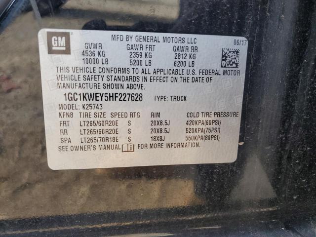 2017 Chevrolet Silverado K2500 Heavy Duty Ltz VIN: 1GC1KWEY5HF227628 Lot: 54416354