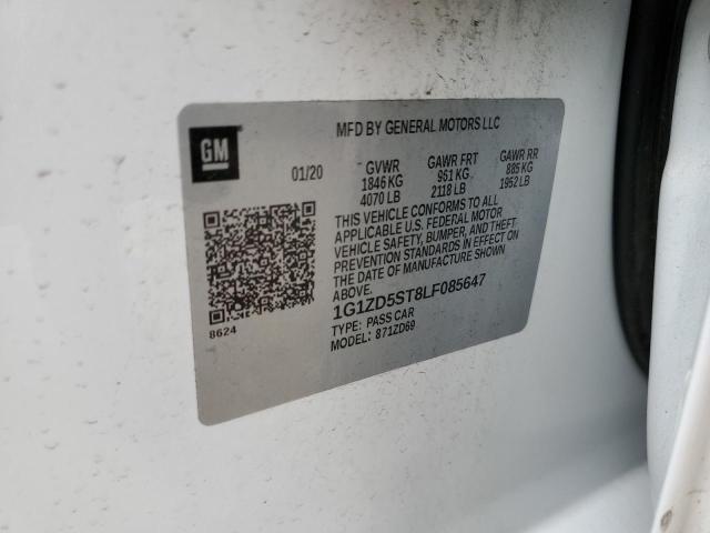 2020 Chevrolet Malibu Lt VIN: 1G1ZD5ST8LF085647 Lot: 54690284